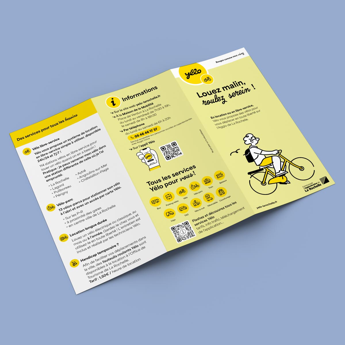 Brochure 3 volets vélo - Yélo