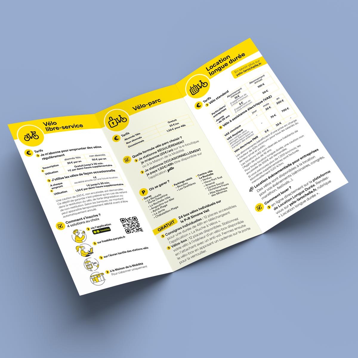 Brochure 3 volets vélo - Yélo